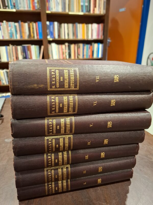 Geschiedenis der Nederlandsche Letterkunde | G. Kalf | 1906, 1907, 1909, 1910, 1912 | druk onbekend | J.B. Wolters | geen ISBN