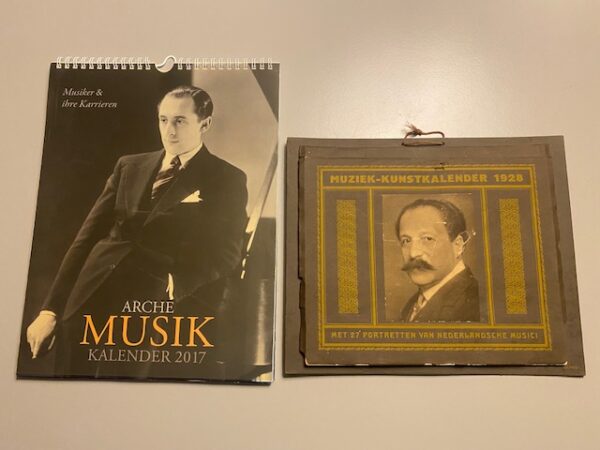 Kavel: 1. Muziek-Kunstkalender (1928), 2. Arche Musikkalender (2017)