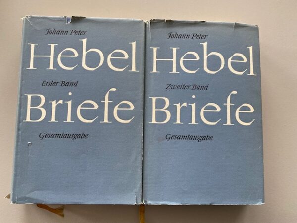 Kavel, 2 boeken | 1. Briefe der Jahre 1784-1809; 2. Briefe der Jahre 1810-1826 | Johann Peter Hebel | 1957 | herausgegeven und erläutert von Wilhelm Zentner im Verlag C.F. Müller Karlsruhe
