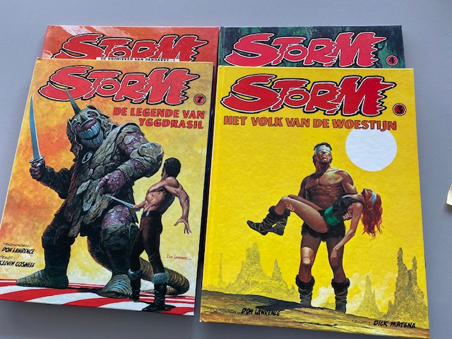 Kavel, 3 delen | Storm, 1. Het volk van de Woestijn (3); 2. De Groene Hel (4); 4. De piraten van Pandarve (10) | tekeningen Don Lawrence